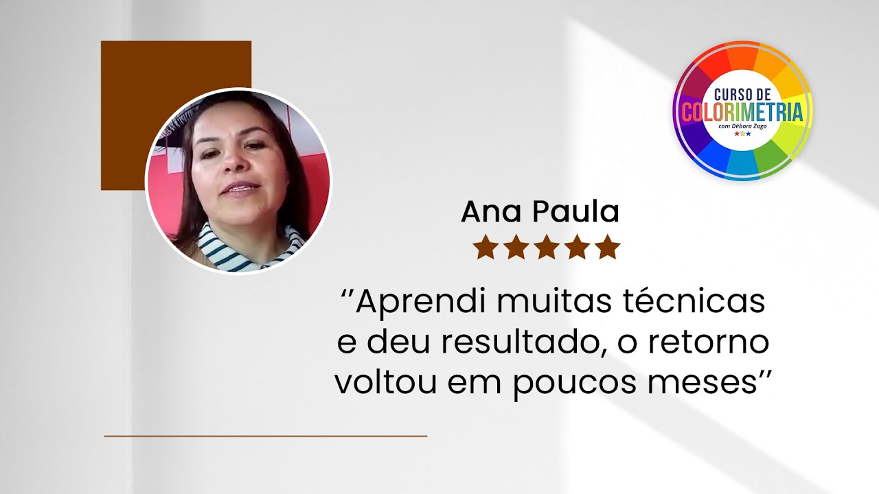 Depoimento de aluna do Curso de Colorimetria