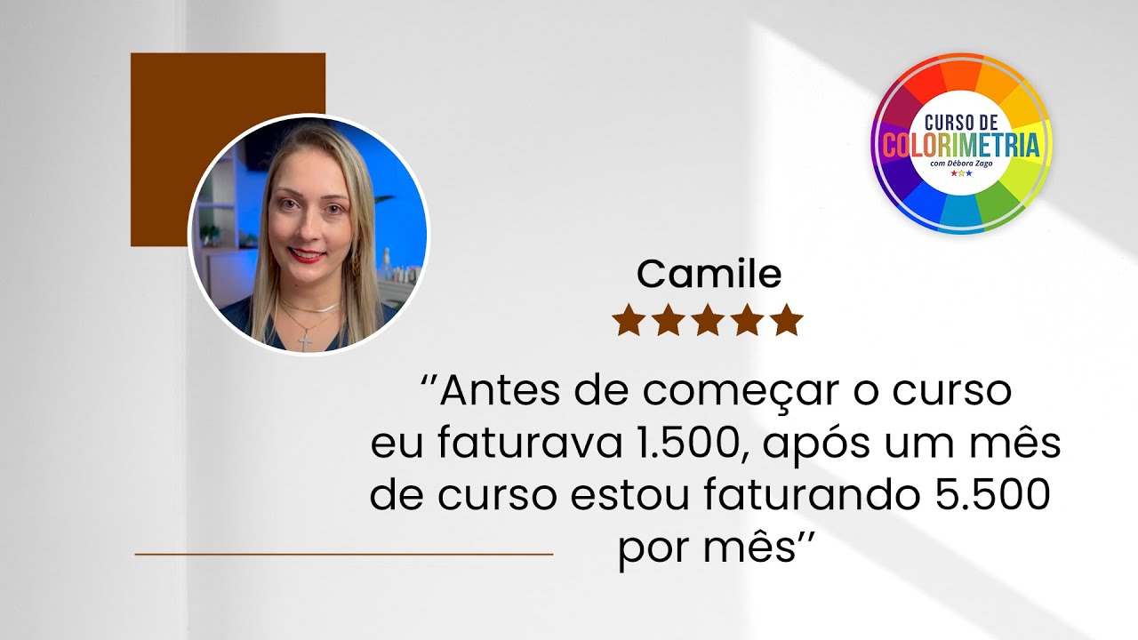 Depoimento de aluna do Curso de Colorimetria