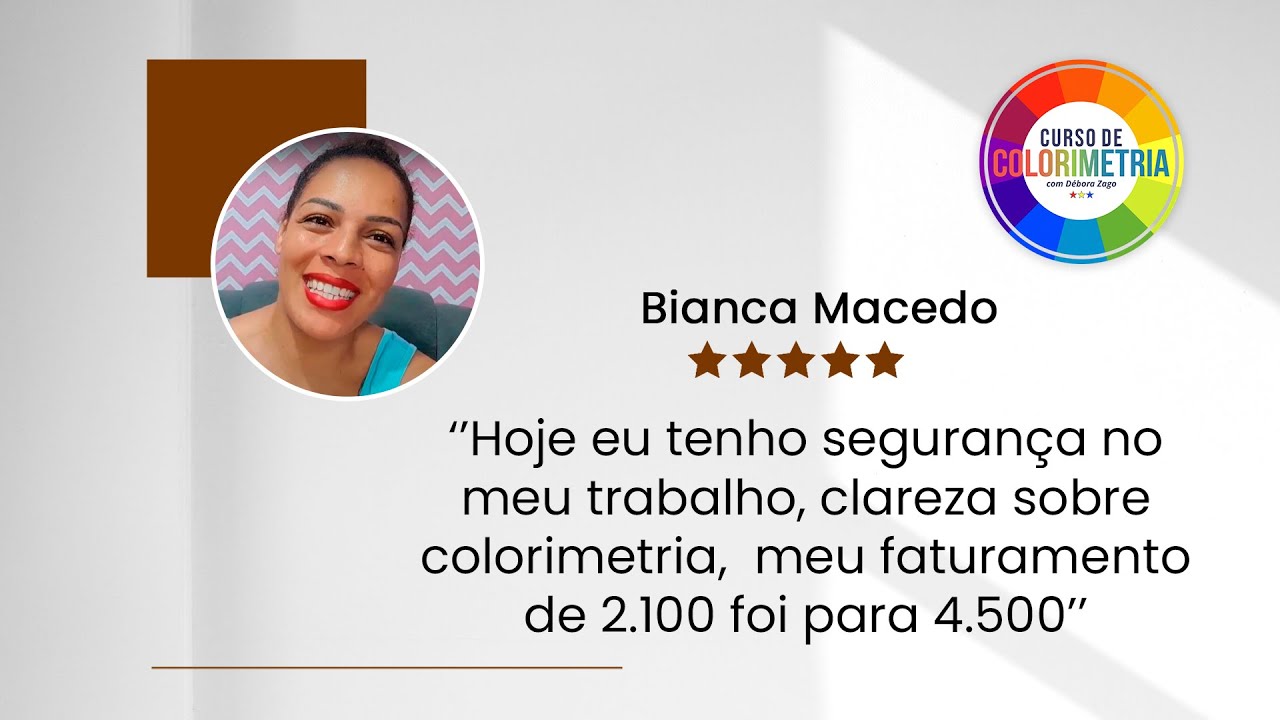 Depoimento de aluna do Curso de Colorimetria